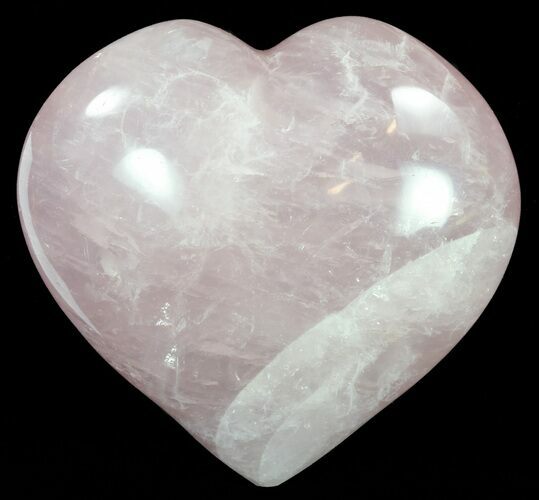 Polished Rose Quartz Heart - Madagascar #62485
